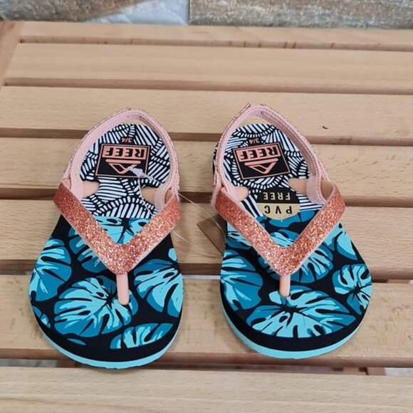 Toddler Girl's Reef Little Stargazer Print Flip Flop - Picture 5 of 9